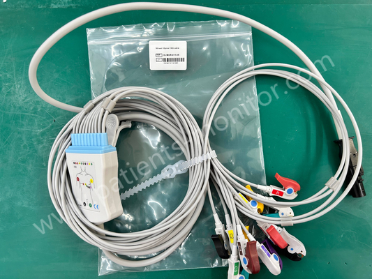 モルタラ Q-ストレス60-00186-01 IEC 10鉛 12ピン EKG ECGケーブル DLMOR-011-05 互換性 新品